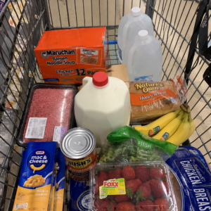 Groceries in Walmart.