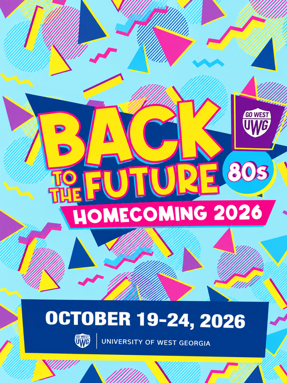 UWG homecoming back to the future poster